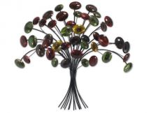 kovov� dekorace na ze� Barevn� strom 
