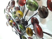 kovov� dekorace na ze� Barevn� strom 