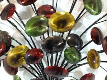 kovov� dekorace na ze� Barevn� strom 