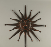 kovov� dekorace ornament na ze� Slunce 